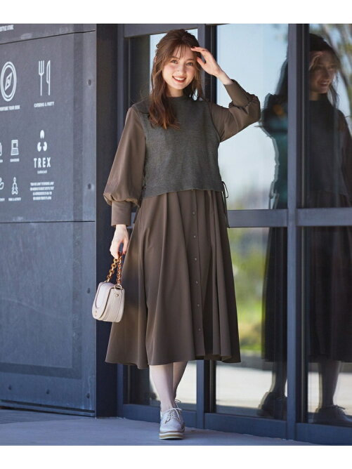 Feroux 2set ニットジレパフスリーブ ワンピース Rakuten Fashion 楽天ファッション 旧楽天ブランドアベニュー Dr4279