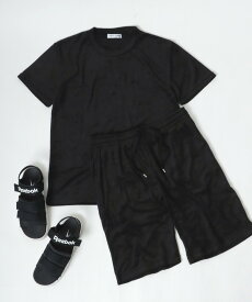 【SALE／8%OFF】Lazar ルームウェア メンズ セットアップ パイル Tシャツ ショートパンツ ラザル インナー・ルームウェア パジャマ グレー ネイビー ブラック ホワイト
