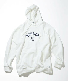 【SALE／40%OFF】NAUTICA Felt Patch Arch Logo Sweat Hoodie フリークスストア トップス パーカー・フーディー ホワイト グレー ブラウン グリーン ネイビー【送料無料】