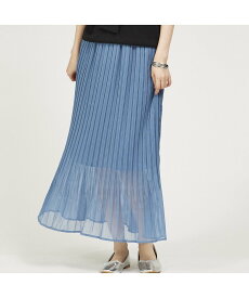 【SALE／62%OFF】abahouse mavie 【セットアップ対応】シアープリーツスカート アバハウス マヴィ スカート ロング・マキシスカート ブルー グレー ブラック