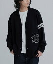 【SALE／35%OFF】coen SKOOKUM*coen別注レタードカーディガン(WEB限定サイズ) コーエン トップス カーディガン ネイビー ブラック【送料無料】