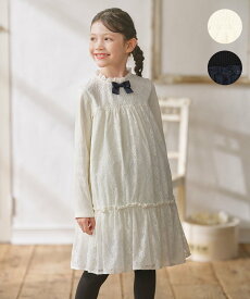 【SALE／30%OFF】組曲 KIDS 【110-140cm】スノウレース ワンピース クミキョク ワンピース・ドレス ワンピース ネイビー ホワイト【送料無料】