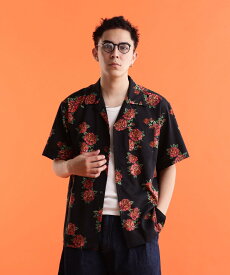 Schott HAWAIIAN SHIRT BANDANA ROSE/アロハシャツ バンダナローズ ショット トップス シャツ・ブラウス ブラック グリーン【送料無料】