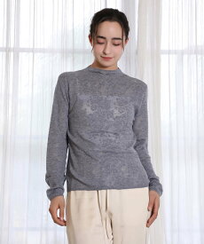 【SALE／60%OFF】DECADE CLASSIC 【DECADE CLASSIC】花柄レース 長袖トップス ディケイドクラシック トップス カットソー・Tシャツ ベージュ ブラック グレー