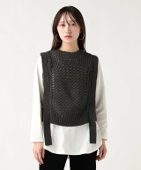【SALE／50%OFF】BEAMS HEART WOMEN 【4/23新規値下げ】バスケット編み ベスト(セットアイテム) 26SS レ…
