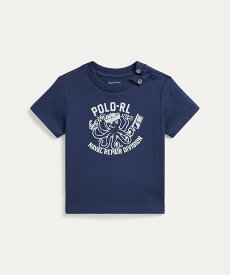 【SALE／50%OFF】POLO RALPH LAUREN (ベビー)コットン ジャージー グラフィック Tシャツ ラルフローレン マタニティウェア・ベビー用品 その他のベビーグッズ ネイビー【送料無料】