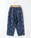 SHIPS KIDS:100~130cm/フラワー エンブロイダリー デニム パンツ