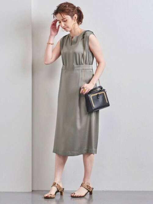 United Arrows Ltd Outlet Ubcb サテン スリットネック ノースリーブ ワンピース Rakuten Fashion 楽天ファッション 旧楽天ブランドアベニュー Cb2281