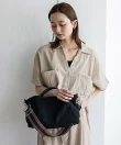 本革ハンドル2wayトートバッグ レディース ナイロン キャンバス
