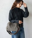 本革ハンドル2wayトートバッグ レディース ナイロン キャンバス