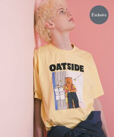 【SALE／60%OFF】SENSE OF PLACE 『別注』OATSIDE×SENSE OF PLACE グラフィックショートスリーブ Tシャツ B センス オブ プレイス トップス カットソー・Tシャツ グレー ホワイト イエロー