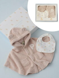 gelato pique 【ラッピング済み】【BABY】ベアポンチョ&スタイ2点セット ギフトBOX ジェラートピケ マタニティウェア・ベビー用品 スタイ・よだれかけ ピンク ベージュ【送料無料】