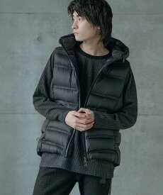 RATTLE TRAP 1PIU1UGUARE3別注スーパーライトテックダウンベスト メンズ ビギ ジャケット・アウター マウンテンパーカー ブラック【送料無料】