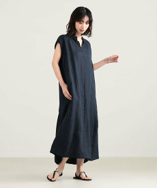 Demi-Luxe BEAMS TICCA / リネン フレンチスリーブ バルーン ワンピース デミルクス ビームス ワンピース・ドレス その他のワンピース・ドレス カーキグリーン ネイビー【送料無料】