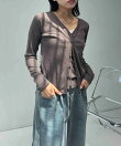 ☆【2026AW】『UVカット/Vネック』レイヤード風カーディガン