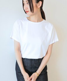 Demi-Luxe BEAMS ATON / スビン キャップスリーブ Tシャツ デミルクス ビームス トップス カットソー・Tシャツ ホワイト ベージュ ブラック ネイビー【送料無料】