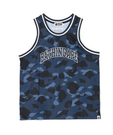 A BATHING APE (M)COLOR CAMO BASKETBALL TANK TOP M ア ベイシング エイプ トップス ノースリーブ・タンクトップ ネイビー パープル レッド【送料無料】