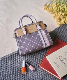 【SALE／30%OFF】& chouette モノグラム スポーティーラインミニバッグ アンドシュエット バッグ ハンドバッグ レッド グレー【送料無料】