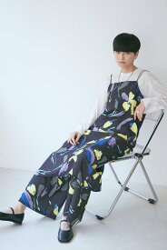 【SALE／20%OFF】ROSE BUD ペイントフラワープリントキャミワンピース ローズバッド ワンピース・ドレス ワンピース ブラック ベージュ【送料無料】