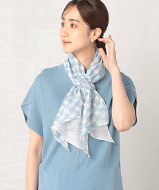 【SALE／10%OFF】Comme ca Mature 【ギフトにおすすめ】幾何学柄*オンブレー 差しこみ ミニストール コムサイズム ファッション雑貨 マフラー・ストール・ネックウォーマー ブルー オレンジ