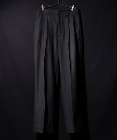 【SALE／50%OFF】NUMBER (N)INE W/P TWILL 2-TUCK WIDE TAPERED SLACKS ナンバーナイン パンツ スラックス・ドレスパンツ ブラック カーキ【送料無料】