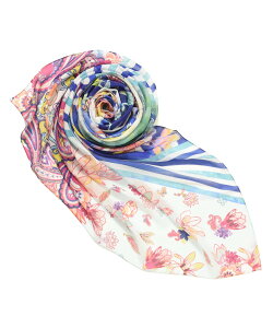 .Y 【.Y/ドットワイ】シルク 超大判 ストール 日本製 フロウリッシュド ビーバー ノットジュリア ファッション雑貨 マフラー・ストール・ネックウォーマー オレンジ【送料無料】