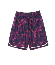 A BATHING APE COLOR CAMO WIDE FIT BASKETBALL SHORTS M ア ベイシング エイプ パンツ その他のパンツ ネイビー パープル レッド【送料無料】