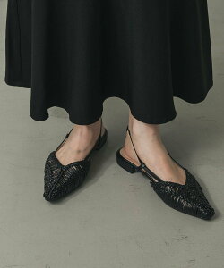 【SALE/60%OFF】SENSE OF PLACE コードアミポインテッドサンダル センス オブ プレイス シューズ・靴 サンダル ブラック ホワイト