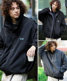 【SALE／31%OFF】FREAK'S STORE リバーシブルライナーセット 4way スタンドカラー ブルゾン / ナイロンフリース ライナーセット / 2枚セット 【限定展開】 25AW フリークスストア ジャケット・アウター ブルゾン・ジャンパー グレー ネイビー グリーン ベージュ 【送料無料】