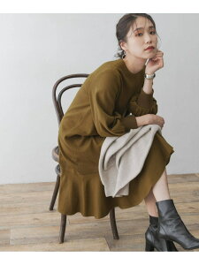 【SALE/30%OFF】ROSSO F by ROSSO 裾フレアワンピース アーバンリサーチロッソ ワンピース ワンピースその他 ブラウン ブラック グレー【送料無料】