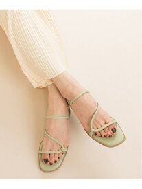 【SALE／50%OFF】RANDA RANDA/ナローストラップフラットサンダル ランダ シューズ・靴 サンダル ブラック グリーン ホワイト ピンク