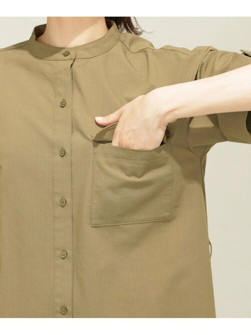 Nano Universe シェルテック スタンドカラーシャツワンピース 半袖 Rakuten Fashion 楽天ファッション 旧楽天ブランドアベニュー Da3284