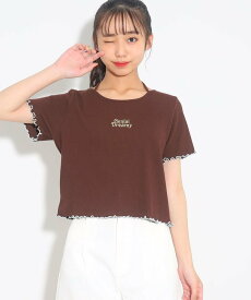 【SALE／50%OFF】PINK-latte メローテレコトップス ピンク ラテ トップス カットソー・Tシャツ ホワイト ブラウン