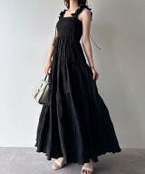 【SALE／28%OFF】JUNOAH mipiarl ギャザーショルダーエアリーワンピース【一部ペチスカートセット】 ジュ…