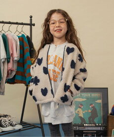 BREEZE ジャガードボアジャケット エフオーオンラインストア ジャケット・アウター ブルゾン・ジャンパー イエロー ホワイト オレンジ グリーン ブラウン ブラック