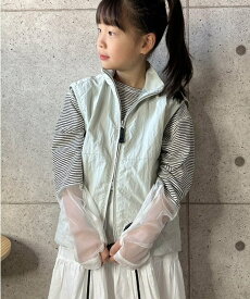 【SALE／10%OFF】CIAOPANIC TYPY 【WEB限定】【KIDS】ドロストナイロンベスト チャオパニックティピー トップス ベスト・ジレ ホワイト ブラック【送料無料】