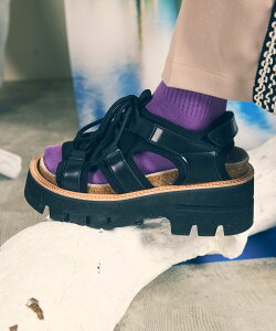 MAISON SPECIAL �ySPECIAL SHOES FACTORY COLLABORATION�zCork Sole Sport Sandal Made In TOKYO ���]���X�y�V���� �V���[�Y�E�C �T���_�� �u���b�N �z���C�g�y���������z