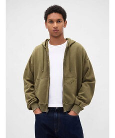 【SALE／61%OFF】GAP (U)ヴィンテージソフト オーバーサイズ クロップド ジップアップパーカー ギャップ トップス パーカー・フーディー ブラウン ブラック カーキグリーン【送料無料】