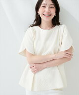 【SALE／48%OFF】natural couture チューリップスリーブペプラムプルオーバー ナチュラルクチュール トッ…