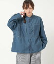 B2986 シアーデニムのシャツジャケット