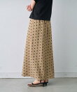 ∴【2サイズ展開】ドットフロッキーツイルナロースカート