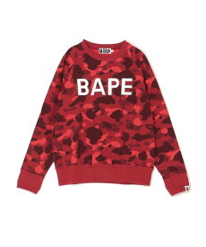 A BATHING APE COLOR CAMO CRYSTAL STONE RELAXED FIT CREWNECK M ア ベイシング エイプ トップス スウェット・トレーナー グリーン ネイビー パープル レッド【送料無料】