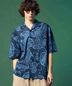 MAISON SPECIAL �yItalian Dead Stock Fabric�zPrime-Over Open Collar Short Sleeve Shirt ���]���X�y�V���� �o�b�O �V�����_�[�o�b�O�y���������z