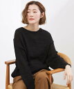 grove 【貴島明日香さん着用・大人のリラックススタイル】テープヤーン ボートネックニット グローブ トップス ニット…