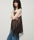 ワッシャーサテン前後2WAYキャミブラウス