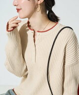 FREAK'S STORE 限定展開 配色 ヘンリーネック ニット プルオーバー 26AW フリークスストア トップス ニッ…