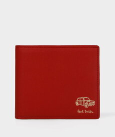 【SALE／50%OFF】Paul Smith 【公式】ミニエンボス 2つ折り財布 ポール・スミス　アウトレット 財布・ポーチ・ケース 財布 ブルー レッド【送料無料】