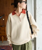 FREAK'S STORE 限定展開 接結 配色 ポロ襟 ボタン ニット プルオーバー 26AW フリークスストア トップス …