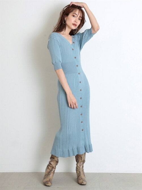 Snidel フロントボタンデザインニットop Rakuten Fashion 楽天ファッション 旧楽天ブランドアベニュー Bf0290