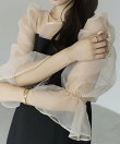 シアースリーブ結婚式パーティーフレアードレス